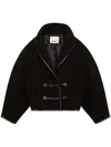 Isabel Marant Short Long-sleeved Wool Coat In Black
