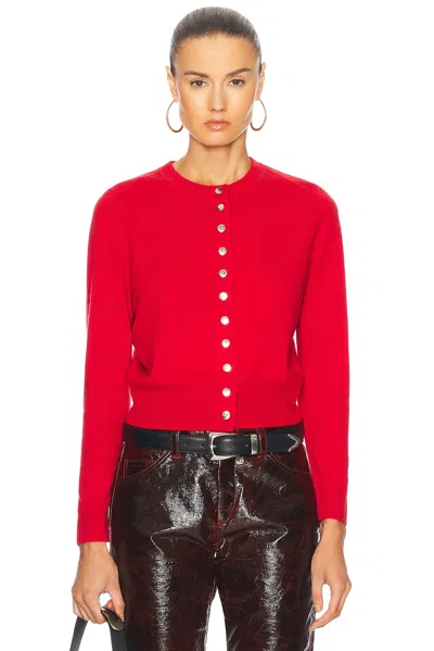 Isabel Marant Idesia Cardigan In Poppy Red