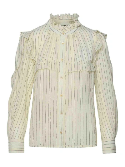 Isabel Marant Idety Ivory Cotton Shirt In Cream
