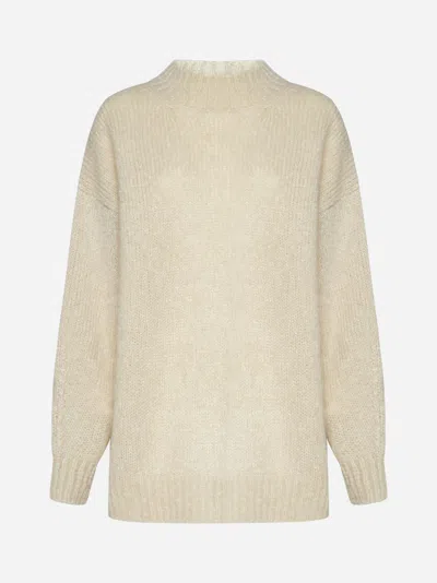Isabel Marant Idol Mohair-blend Sweater In Beige