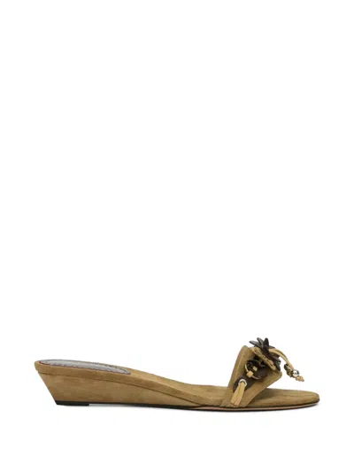 Isabel Marant Iela Wedge Mule Sandals Taupe In Brown