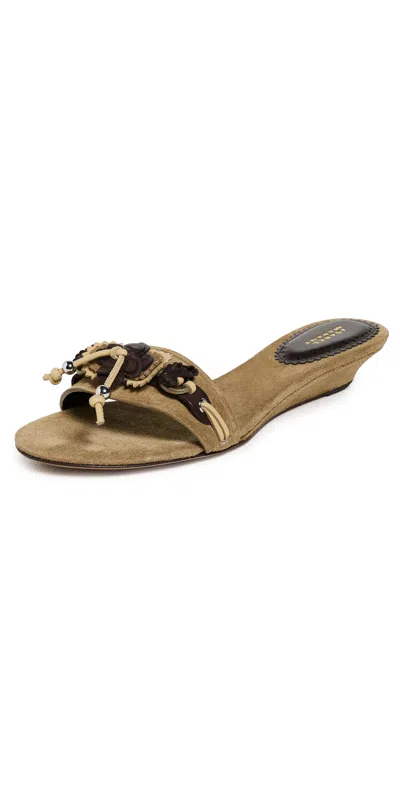 Isabel Marant Iela Decorated-strap Sandals In Burgundy