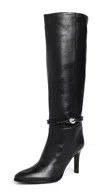 Isabel Marant Ieva Button 90 Leather Knee-high Boots In Black