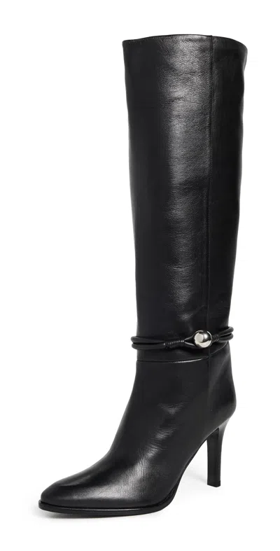 ISABEL MARANT IEVA BUTTON BOOTS BLACK