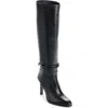 Isabel Marant Ieva Button 90 Leather Knee-high Boots In Black