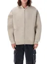 Isabel Marant Hooded Fleece Jacket Front Pockets In Light Grey