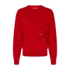 Isabel Marant Ilaria Embellished Merino Wool And Cashmere-blend Sweater In Red