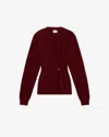 Isabel Marant Ilaria Gathered Ring Wool-cashmere Sweater In Burgundy