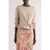 Isabel Marant Ilaria Twisted Merino Wool & Cashmere Sweater In Anthracite