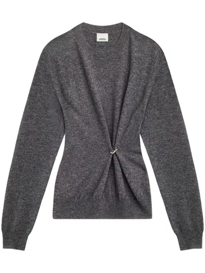 Isabel Marant Ilaria Wool And Cashmere Blend Sweater In Grey