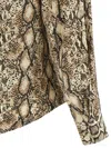 Isabel Marant Ilda Snakeskin Print Stretch Silk Button-up Shirt Shirt In Nl
