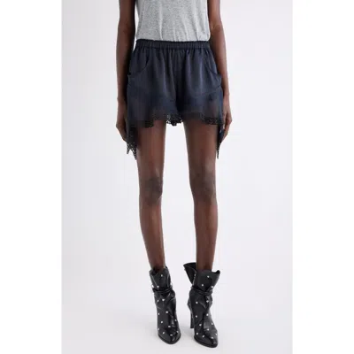 Isabel Marant Ildana Asymmetric Shorts In Blue