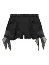 Isabel Marant Ildana Lace-trimmed Shorts In Black