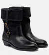 Isabel Marant Ildra 35 Leather And Suede Ankle Boots In Black