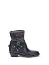 Isabel Marant 40mm Buckle-strap Leather Biker Boots
