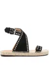 Isabel Marant Illya Eyelet-detailing Suede Espadrilles In Black