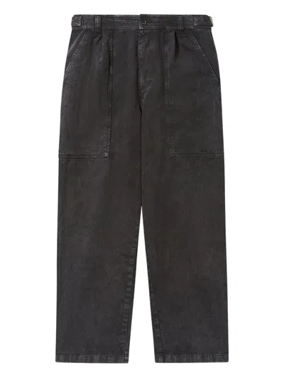 Isabel Marant Ilyan Cotton Trousers In Gray