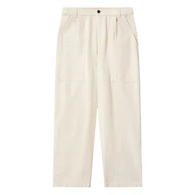 Isabel Marant Ilyan Cotton Trousers In Neutral