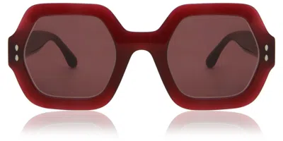 Isabel Marant Im 0004/n/s Lhf/u1 Women's Sunglasses Burgundy Size 52 In Red