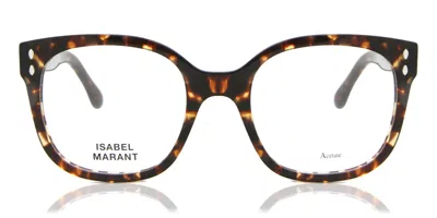 Isabel Marant Im 0021 086 Women's Glasses Tortoiseshell Size 52 - Free Lenses - Blue Light Block Available In Dark Tortoise