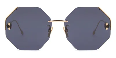 Isabel Marant Im 0080/s 000/ir Women's Sunglasses Rose-gold Size 60 In Blue