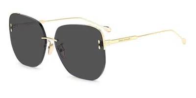 Isabel Marant Im 0082/s 000/ir Women's Sunglasses Gold Size 65 In Gray