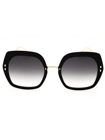 Isabel Marant Im 0085/s Sunglasses In Blk Gold B/dark Grey Sf