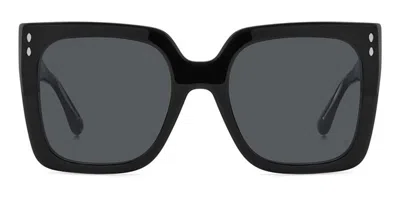 Isabel Marant Im 0189/s 807/ir Women's Sunglasses Black Size 55 In Orange