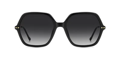 Isabel Marant Im 0206/g/s Asian Fit 2m2/9o Women's Sunglasses Black Size 56 In Blue