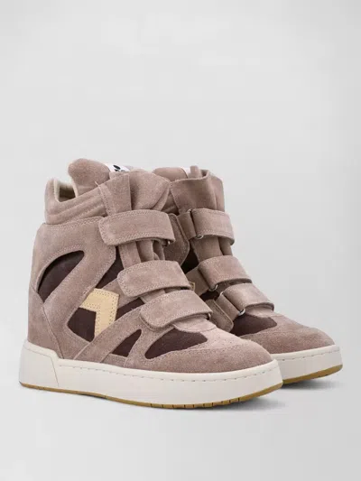 Isabel Marant Im3 High Top Sneakers Contrast Panels In Brown