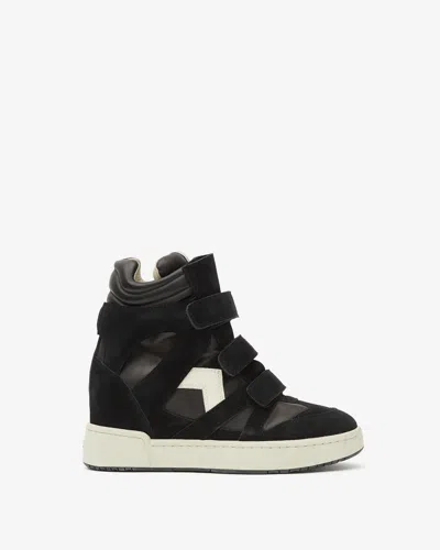 Isabel Marant High-top Sneakers With Contrast Sole And Perforated Detailing In Multi