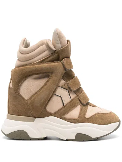 Isabel Marant Suede Balskee Sneakers In Beige
