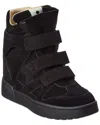 Isabel Marant Im3 Suede Wedge Sneaker In Animal Print