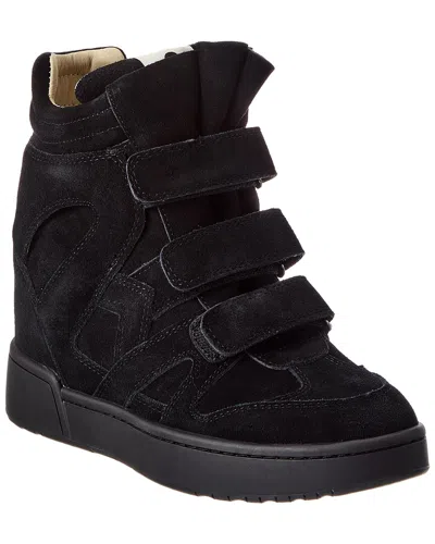 Isabel Marant Im3 Suede Wedge Sneaker In Black
