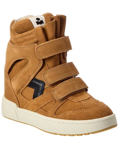 Isabel Marant Im3 Suede Wedge Sneaker In Brown