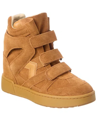 Isabel Marant Im3 Suede Wedge Sneaker In Brown