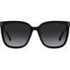 Isabel Marant In Love 57mm Gradient Square Sunglasses In Black/grey Shaded