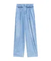 Isabel Marant Inaya Gathered Loose Fit Pants In Light Blue