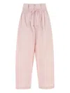 Isabel Marant High Waist Cotton Pant With Elastic Waistband In Pink