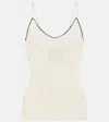 Isabel Marant India Pointelle Silk And Cotton Camisole In Neutral