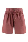 Isabel Marant Ingrid Denim Shorts In Burgundy
