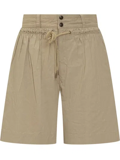 Isabel Marant Ingrid Drawstring Shorts In Beige