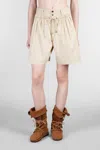 Isabel Marant Ingrid Shorts In Beige Cotton In Beige
