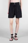Isabel Marant Ingrid Shorts In Black Cotton In Black