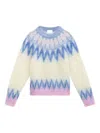 Isabel Marant Marant Nicolas Mohair Blend Sweater With Fair Isle Pattern In Neutral