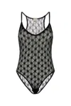 Isabel Marant Stretch Lace Bodysuit Scoop Neckline In Black