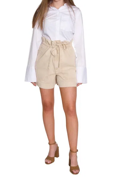 Isabel Marant Etoile Ipolyte Denim Shorts In Beige Cotton In Neutral
