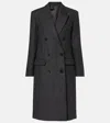 Isabel Marant Irene Double-breasted Virgin Wool Coat In Gray