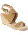 Isabel Marant Iriane Eyelet-embellished Suede Espadrille Wedge Sandals In Brown