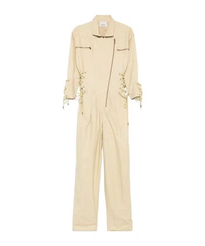 Isabel Marant Tuta Irianna In Cotone Beige Donna